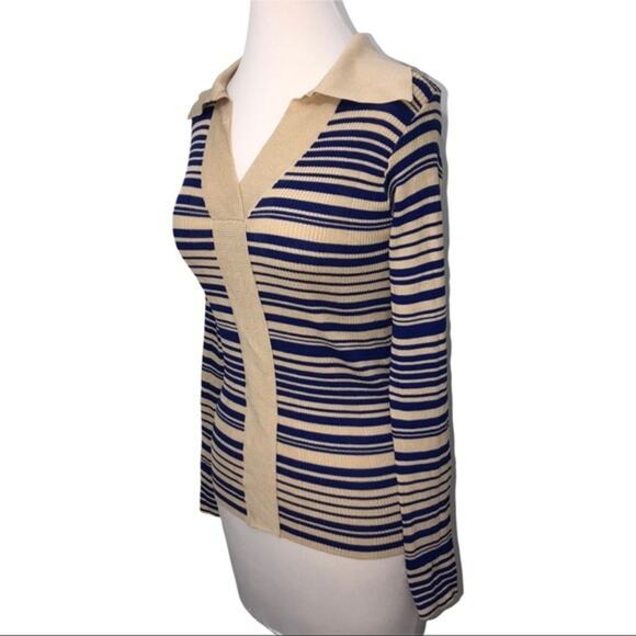 REMAIN Birger Christensen Joy Stripe Sweater In Total Eclipse Comb 38 NWT - Picture 3 of 6